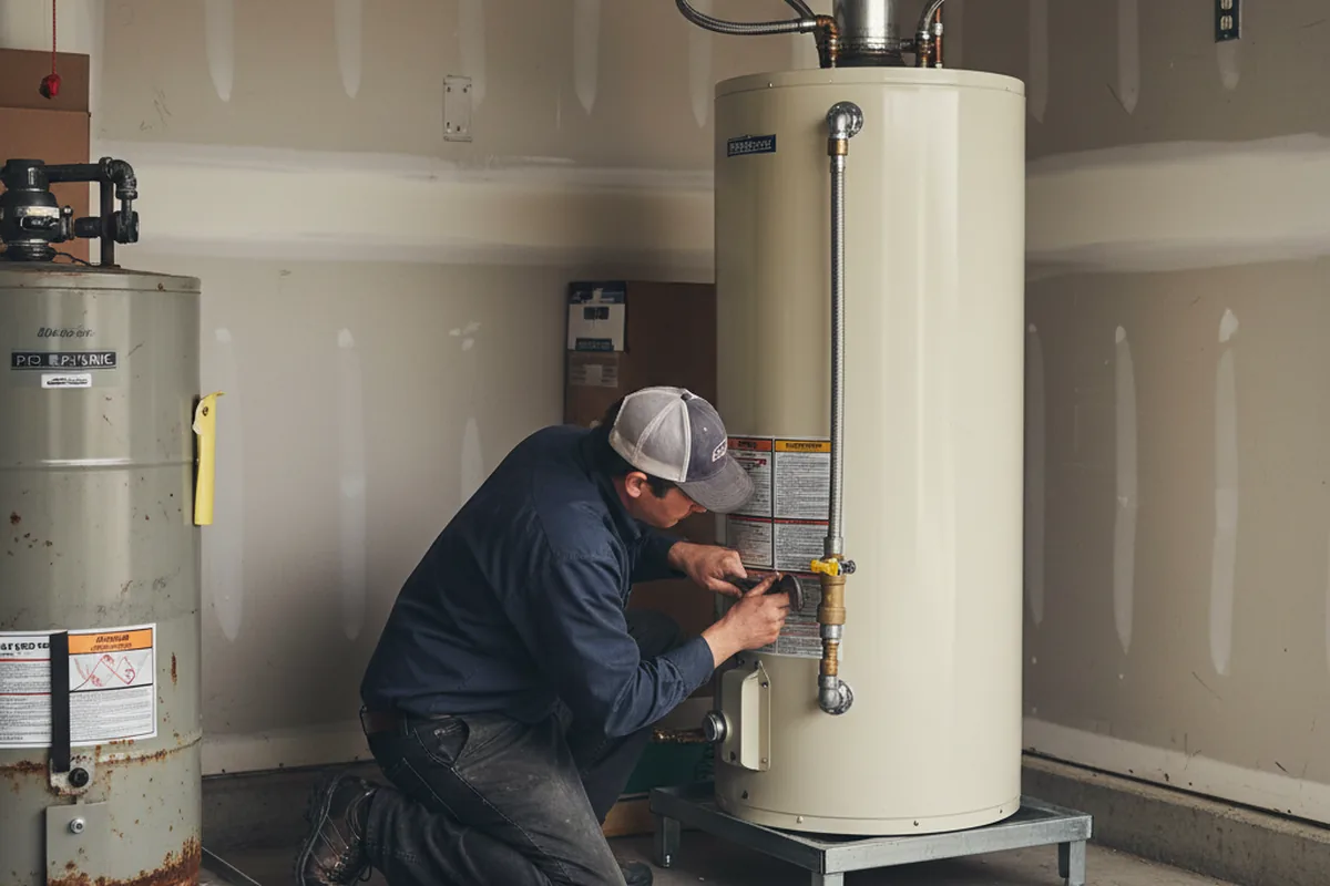 Water heater and shutoff valve replacement in Tamassee